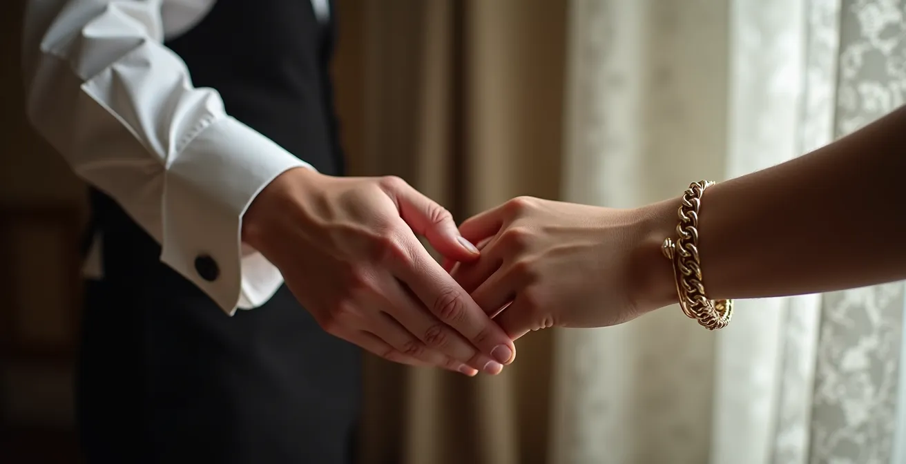 Comparaison visuelle entre une manchette haute et basse sur différentes morphologies de poignet