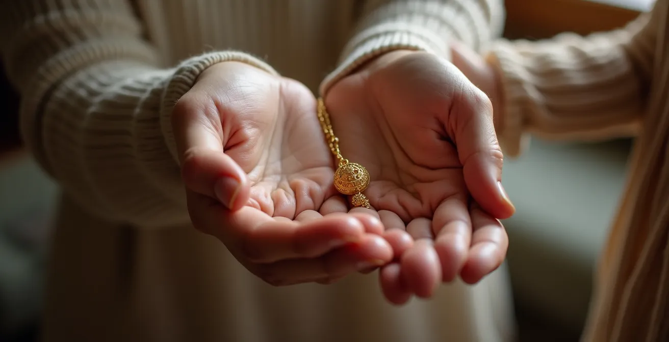 Transmission symbolique de bijoux de famille entre générations