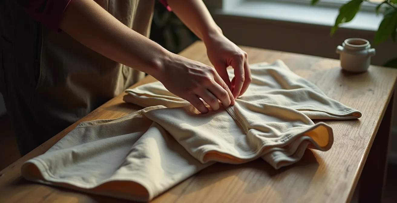 Collection de pièces vintage emblématiques des créateurs belges des années 90 soigneusement disposées