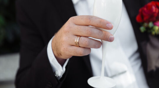 bague pour homme en or blanc