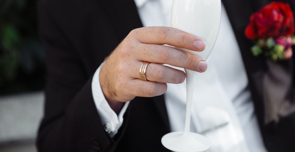 bague pour homme en or blanc
